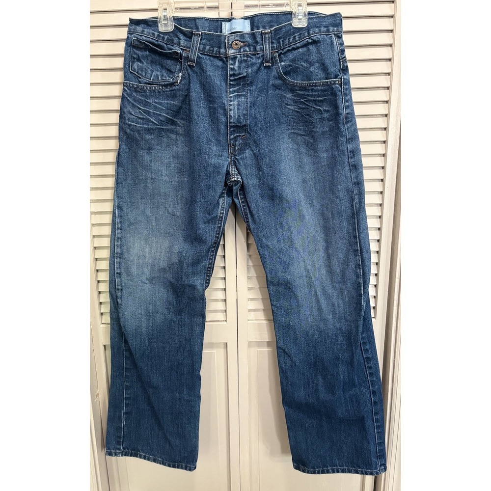 Vintage Levis Silvertab Medium Wash Zip Logo Straight Leg Size 34x32 Mid Rise